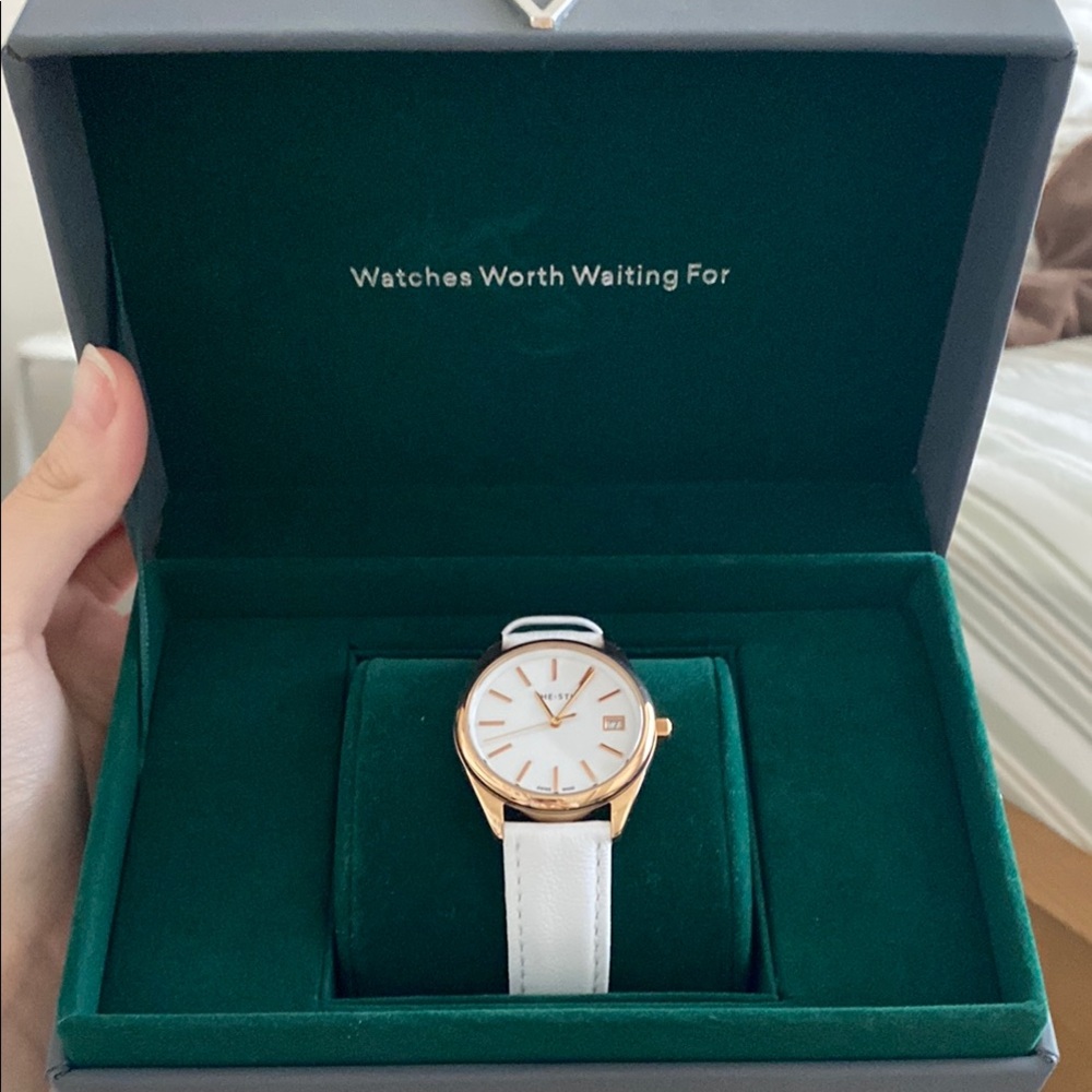 The 5th White and Gold Women's Watch
